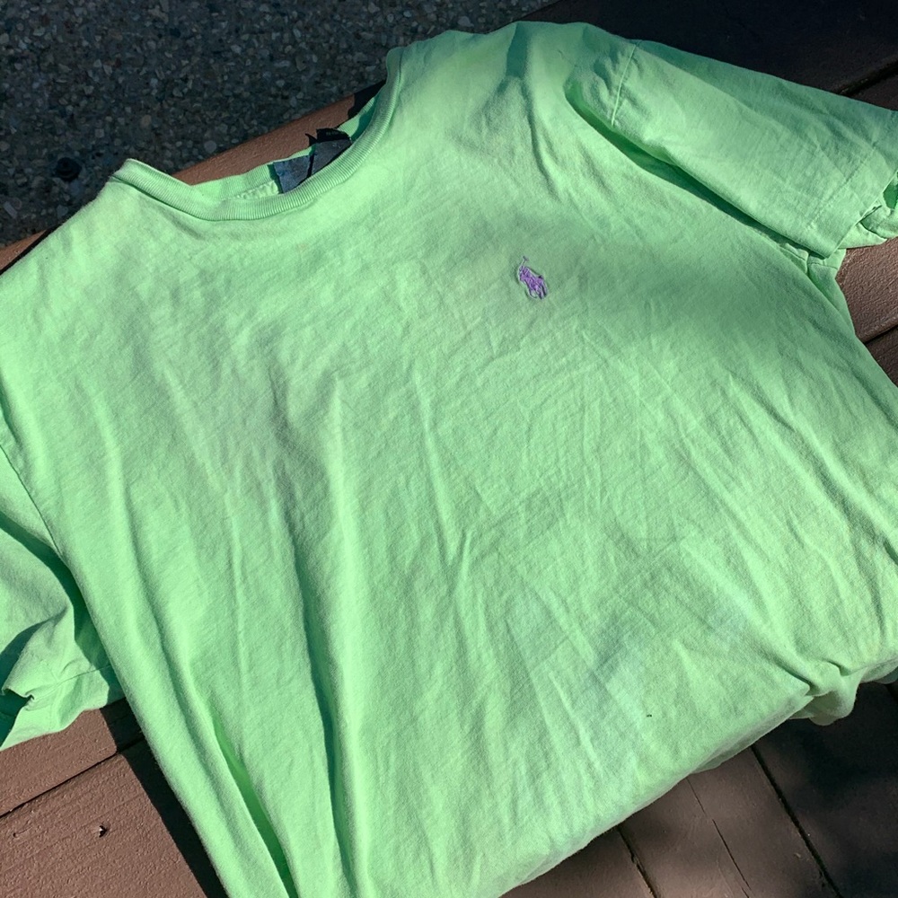 Mint green polo shirt